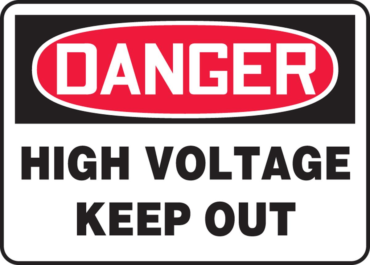 Danger High Voltage Keep Out, ALM - Tagged Gloves